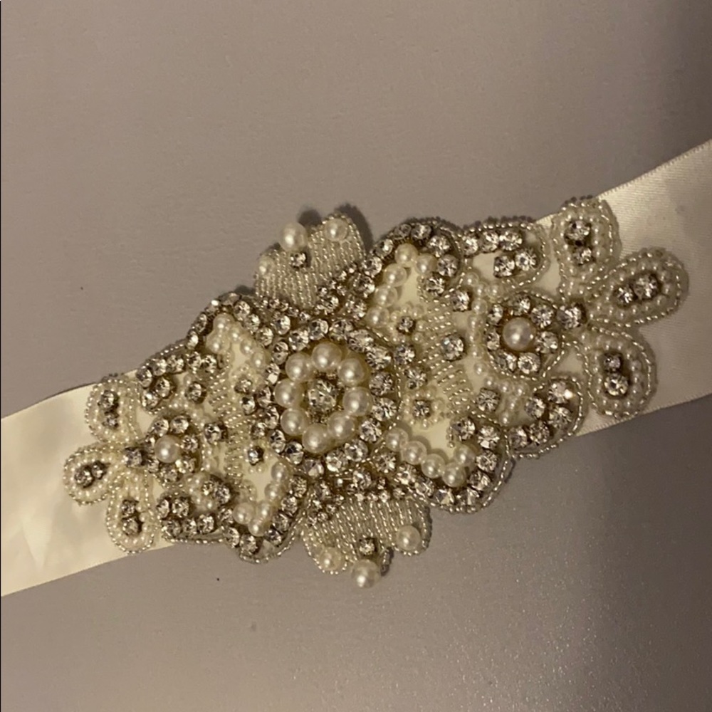David’s Bridal beaded satin sash